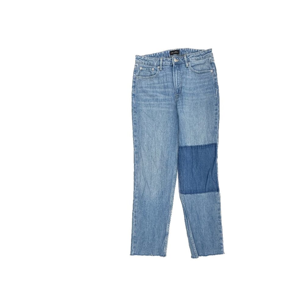 Free Assembly Super High Rise Straight Raw Hem Women's size 10 Blue Jeans